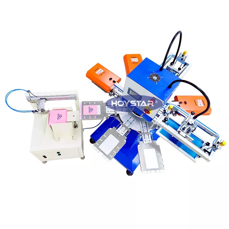 အလိုအလျောက် အရောင် ၂ ရောင် လက်သုတ်ပဝါ စကရင်ပုံနှိပ်စက်