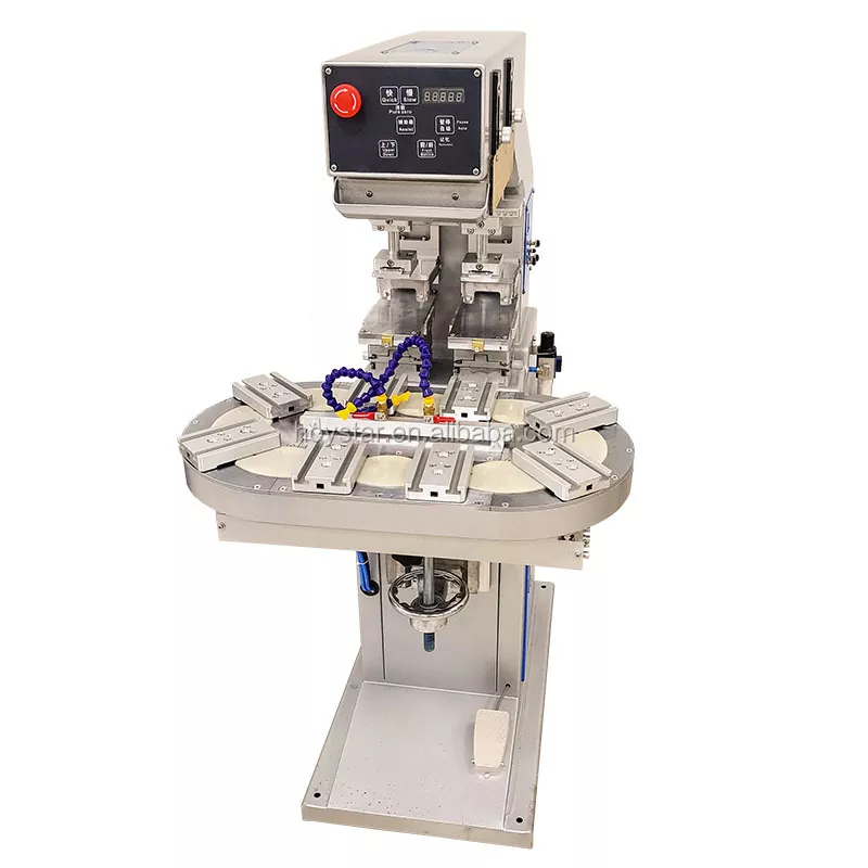 အရောင်နှစ်ရောင် Rotary Table Pad ပုံနှိပ်စက်